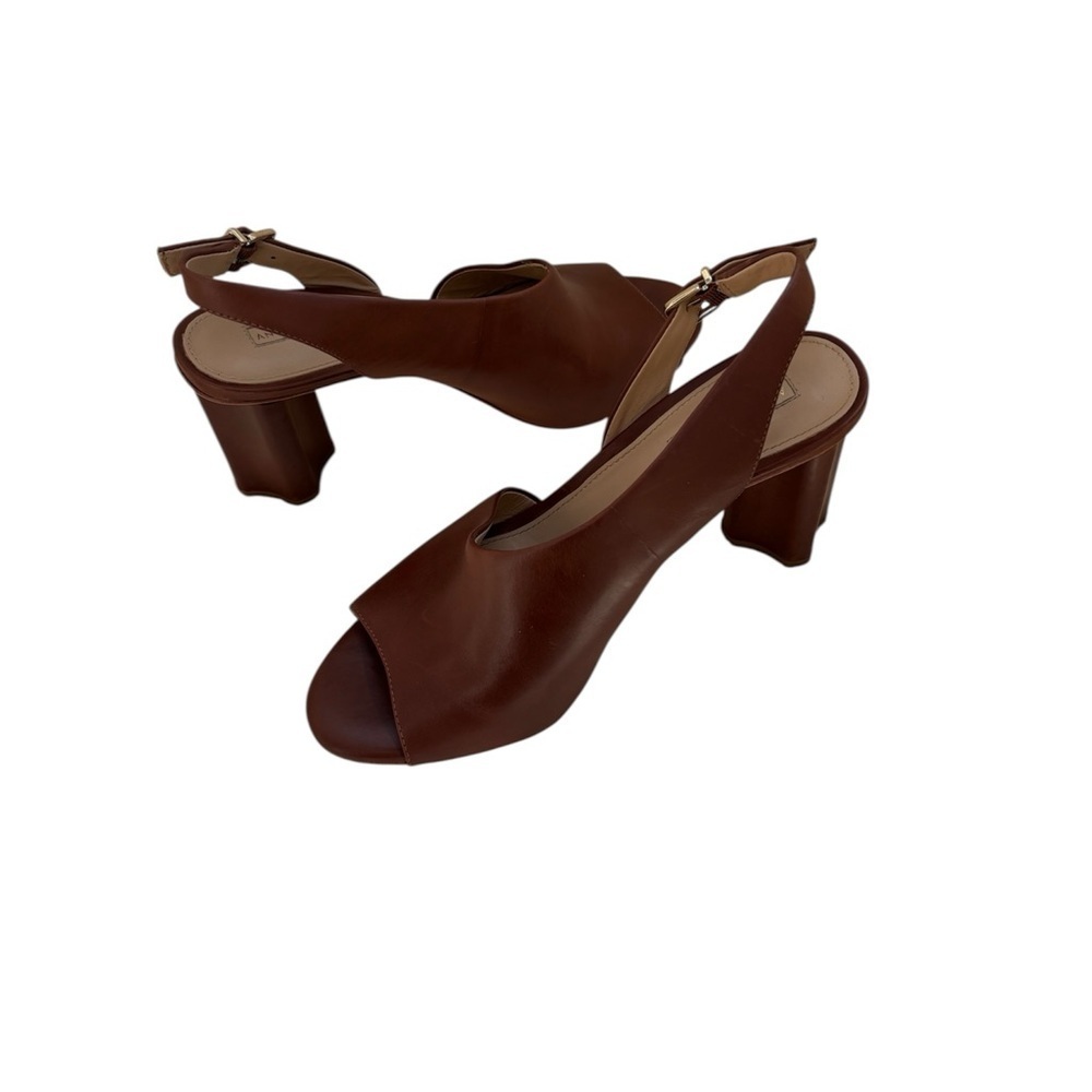 ANTONIO MELANI Brown Slingback Heels Size 9,5 Leather